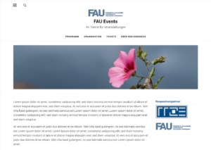 FAU-Events Startseite框中的屏幕截图
